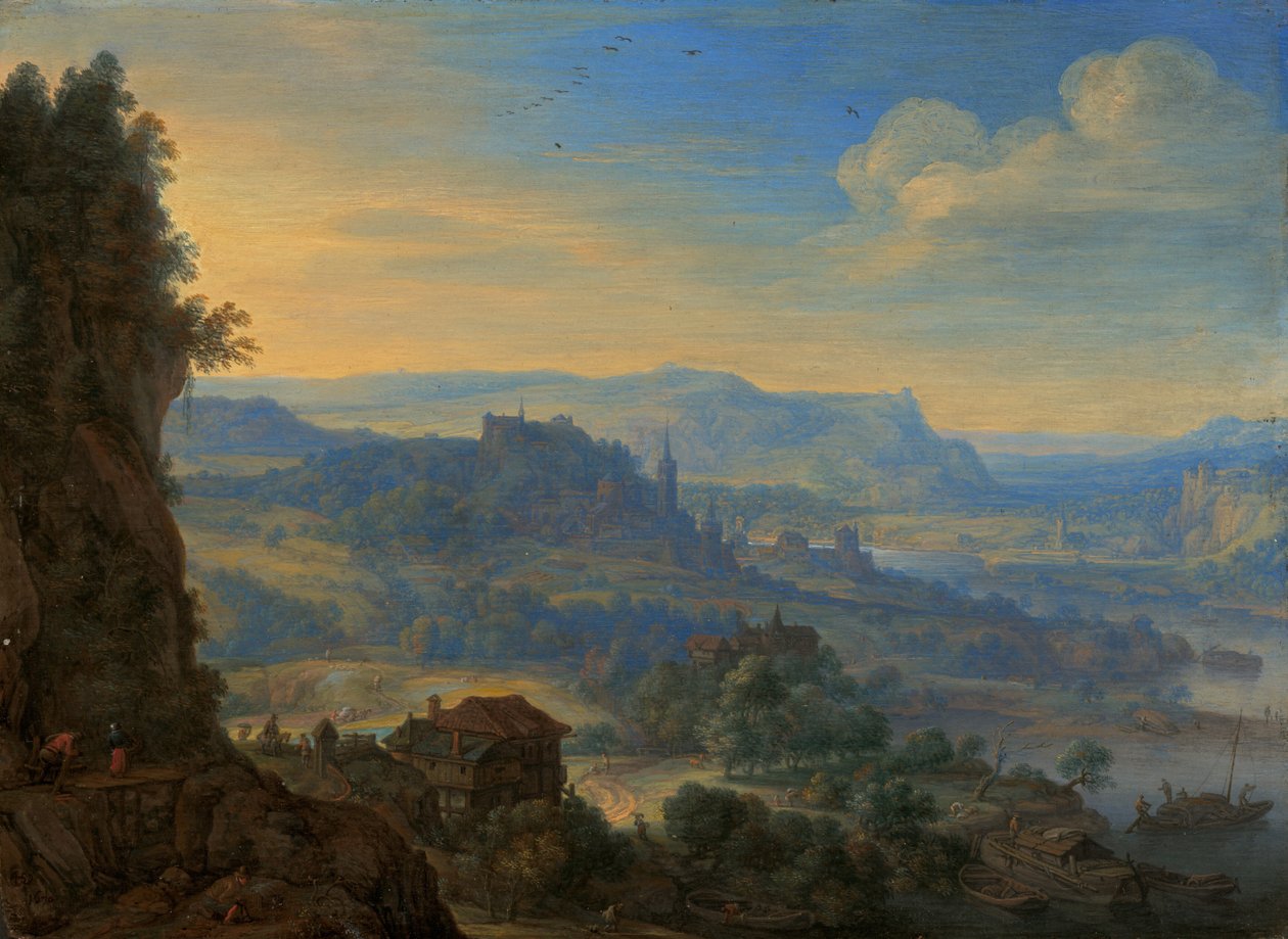 Wyimaginowany krajobraz rzeczny, 1670. autorstwa Herman Saftleven the Younger