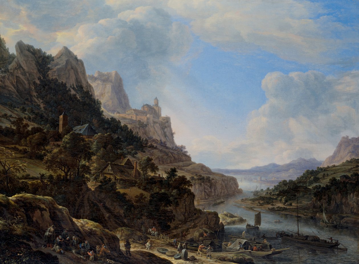 Krajobraz z rzeką Ren autorstwa Herman the Younger Saftleven