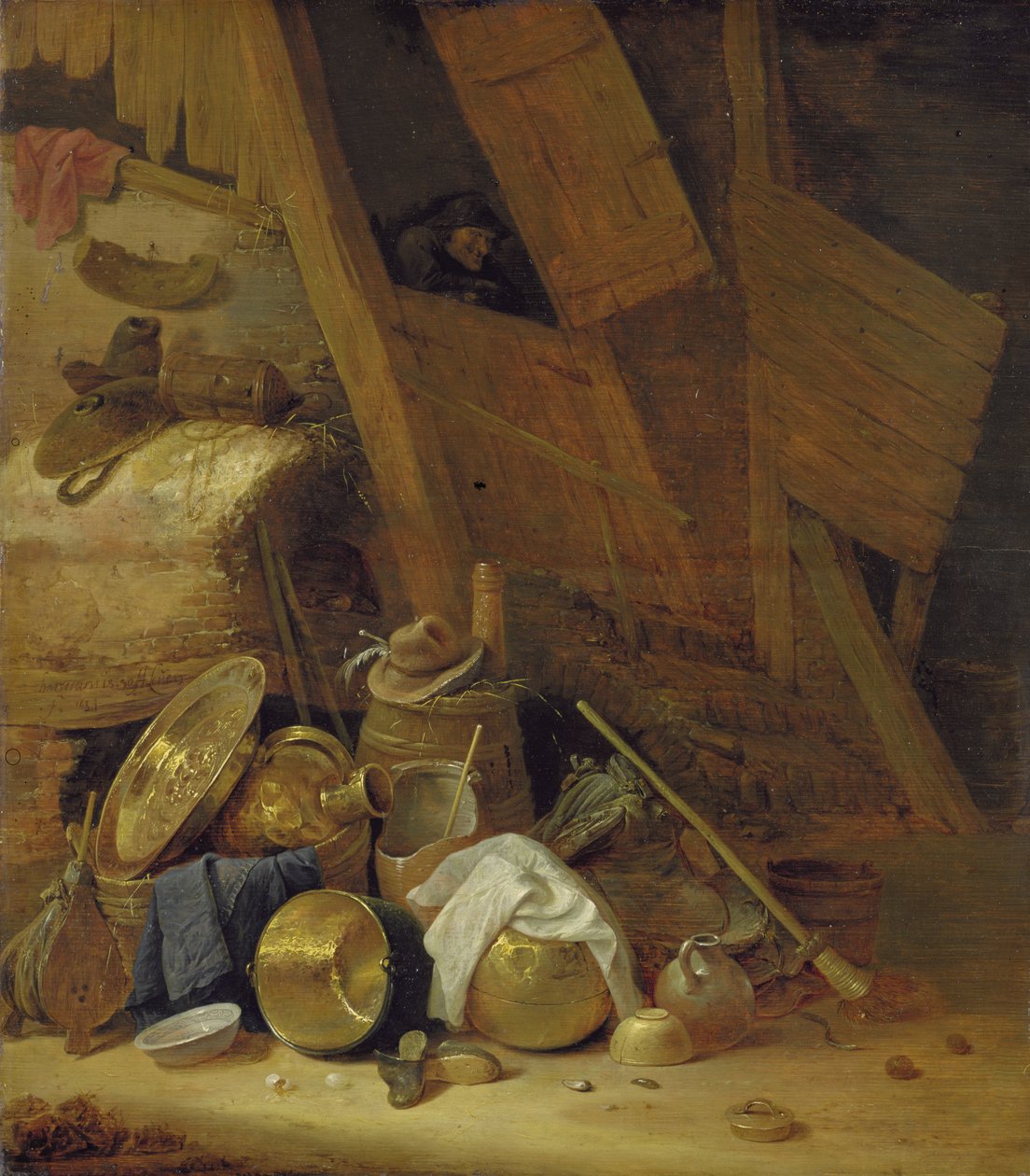 Martwa natura w stodole, 1634 autorstwa Herman the Younger Saftleven