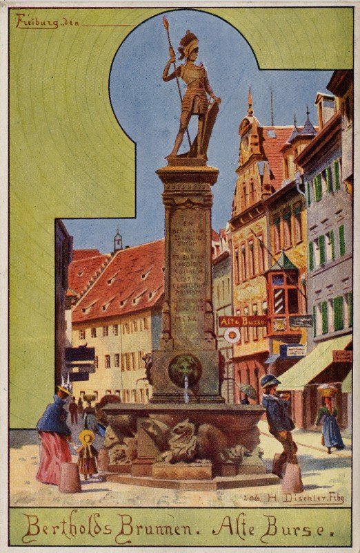 Bertoldsbrunnen, Freiburg autorstwa Hermann Dischler