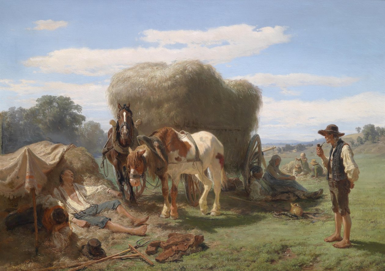 Odpocznij przy żniwach autorstwa Hermann Kauffmann the Elder