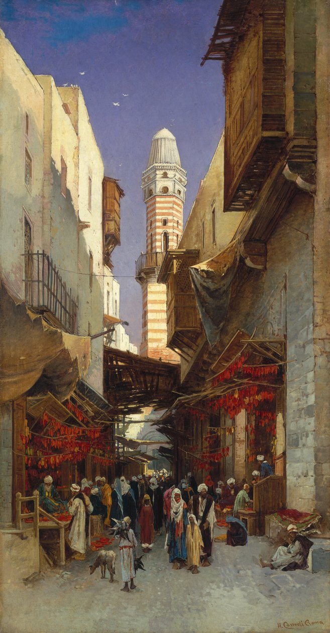 Egipski bazar autorstwa Hermann David Salomon Corrodi
