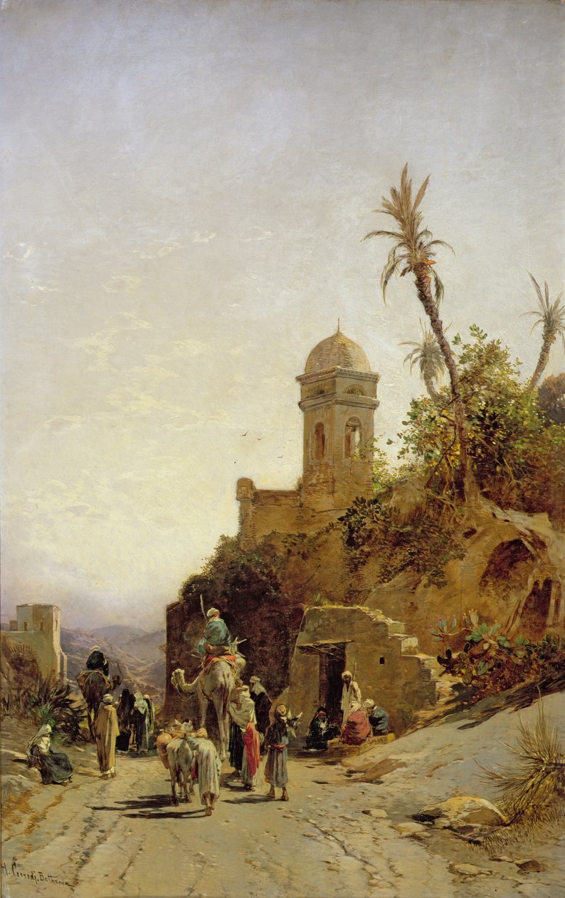 Odjeżdżająca karawana, Bethanin, ok. 1880 r. autorstwa Hermann David Salomon Corrodi