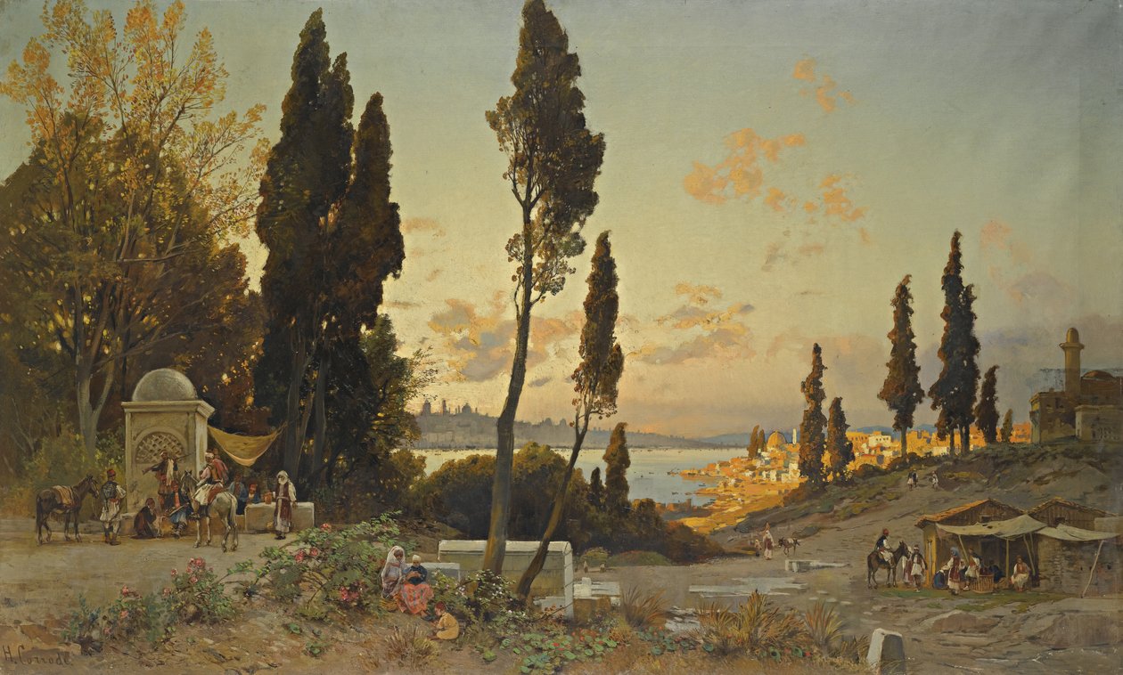 Widoki na Bosfor, Konstantynopol autorstwa Hermann David Salomon Corrodi