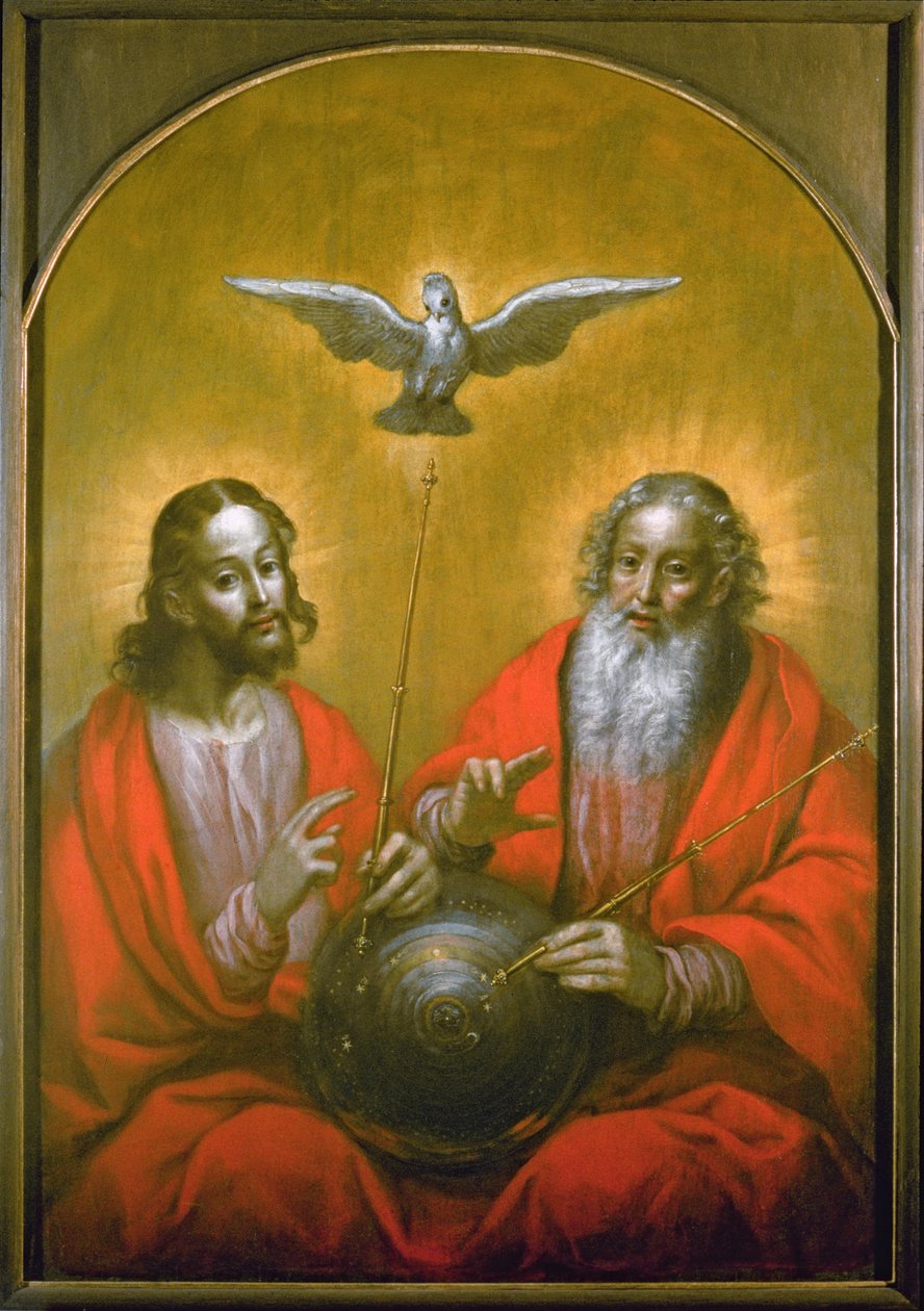 Duch Święty z modelem świata Ptolemeusza, 1610 autorstwa Hermann Han