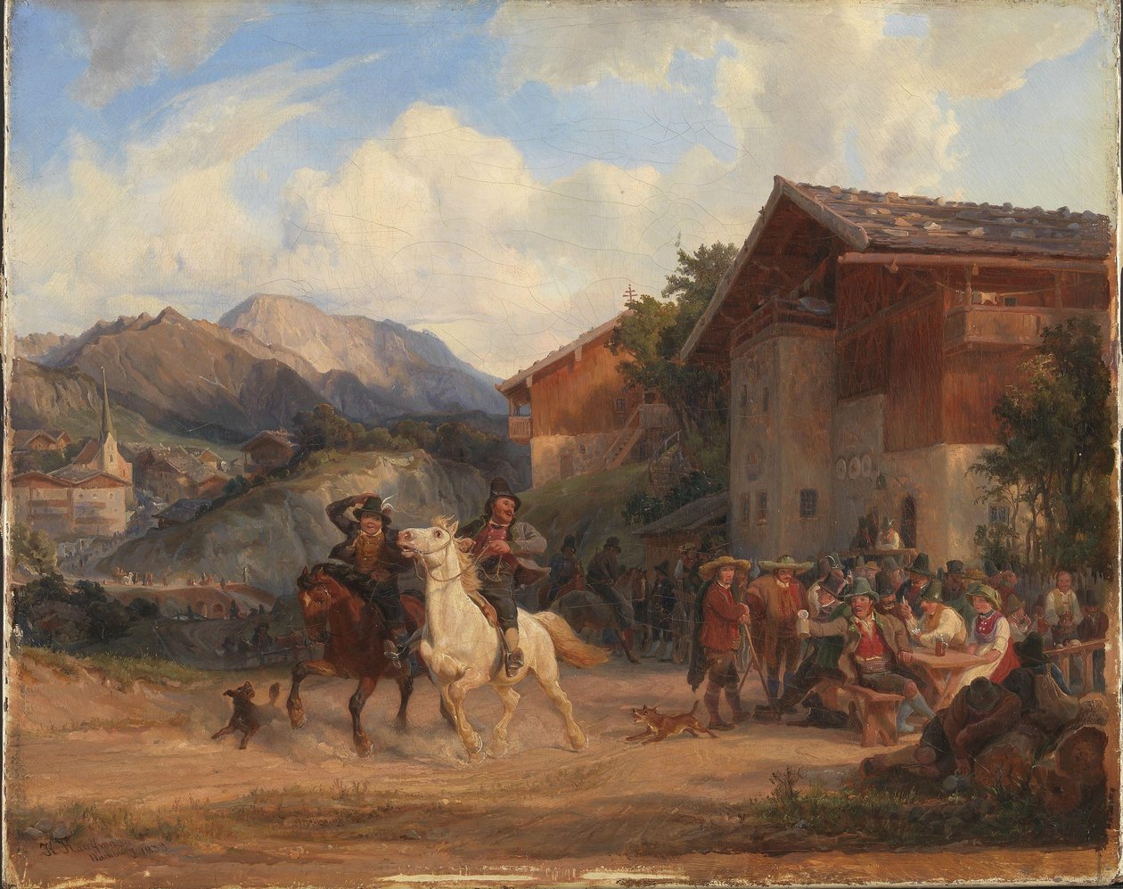 Chłopi na koniach autorstwa Hermann Kauffmann the Elder