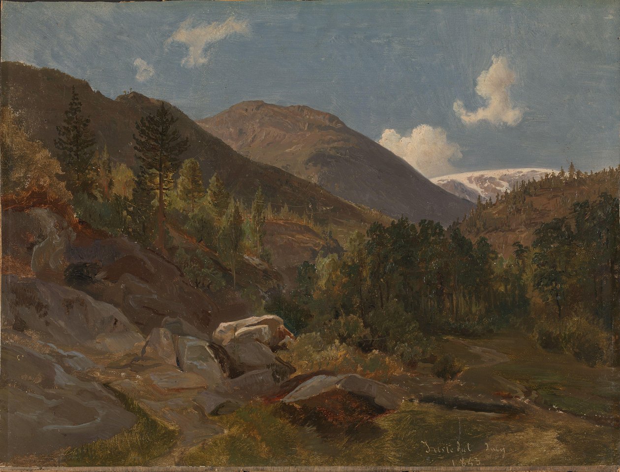 Norweski krajobraz autorstwa Hermann Kauffmann the Elder