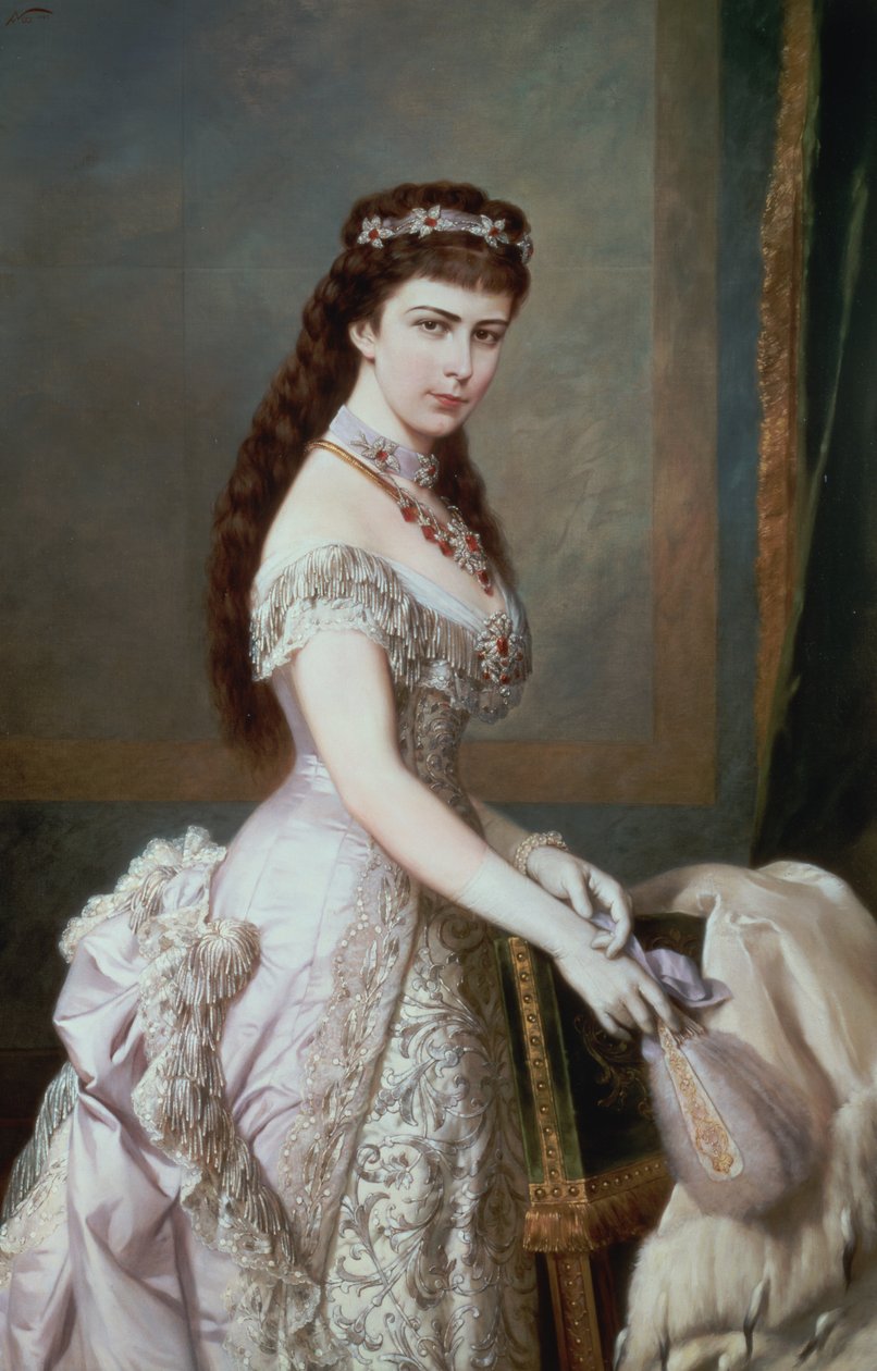 Elżbieta Bawarska (1837-98), żona Franciszka Józefa I Austrii (1830-1916) autorstwa Hermann Nigg