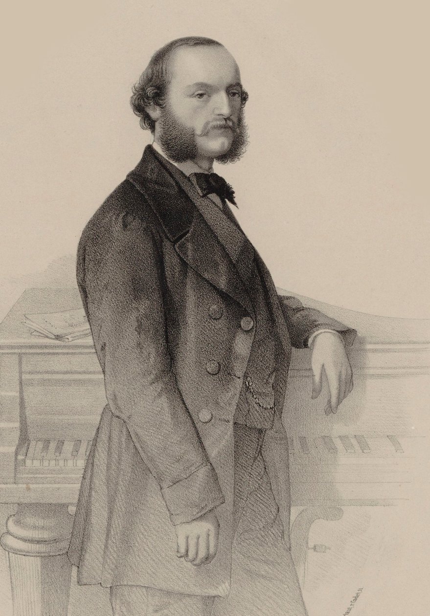 Portret pianisty i kompozytora Désiré Magnus 1828-1884. autorstwa Hermann Raunheim
