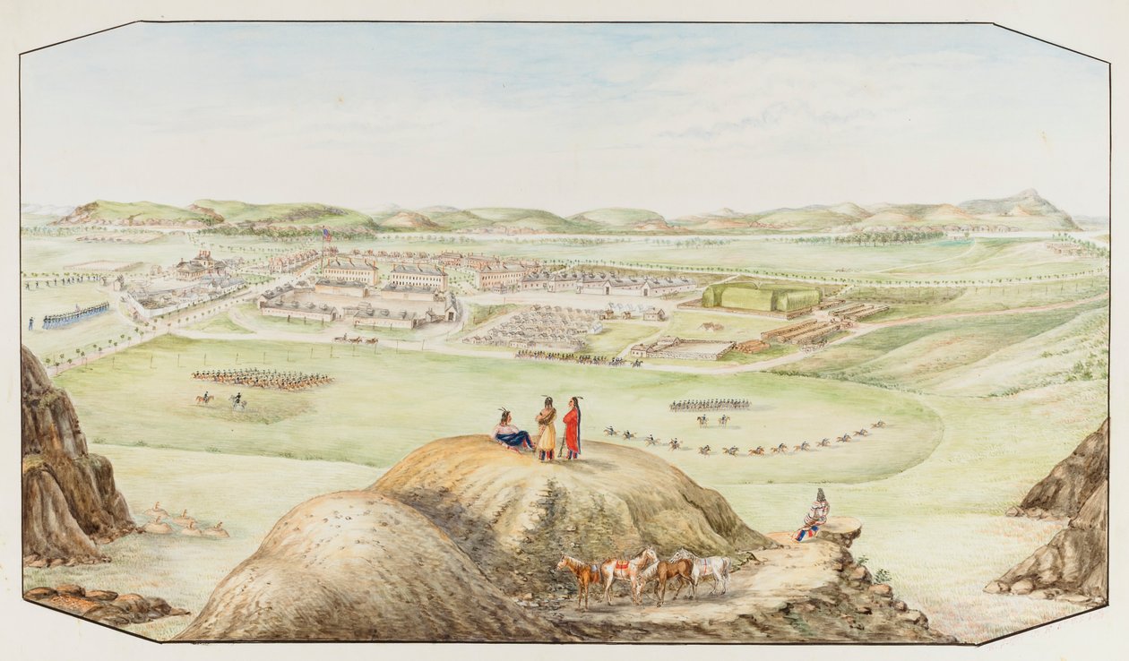 Fort Keogh, Terytorium Montana, ca. 1877-1881. autorstwa Hermann Stieffel