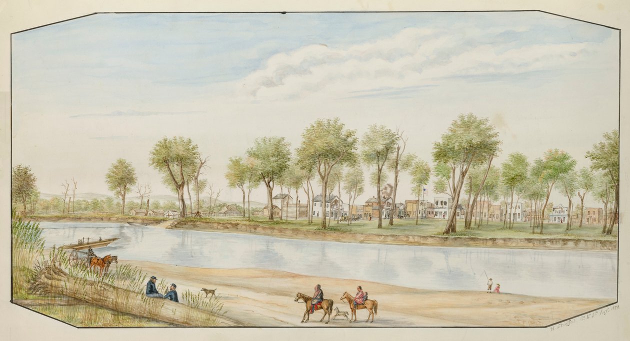 Miles City, Montana, 1879. autorstwa Hermann Stieffel