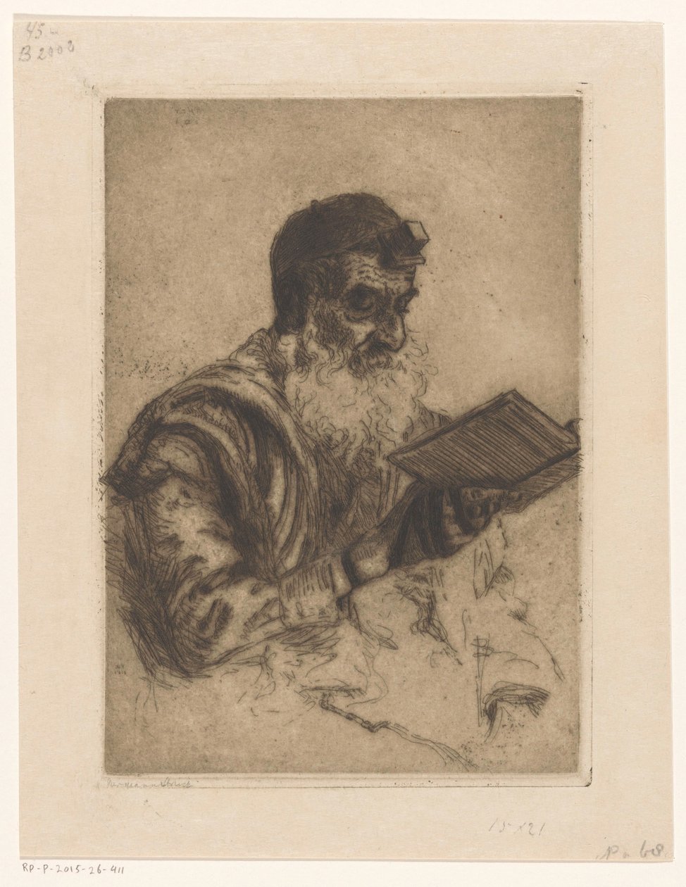 Modlący się Żyd autorstwa Hermann Struck (signed by artist)