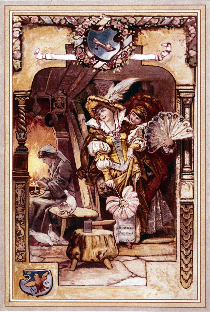 Kopciuszek. Ilustracja autorstwa Hermanna Vogel autorstwa Hermann Vogel