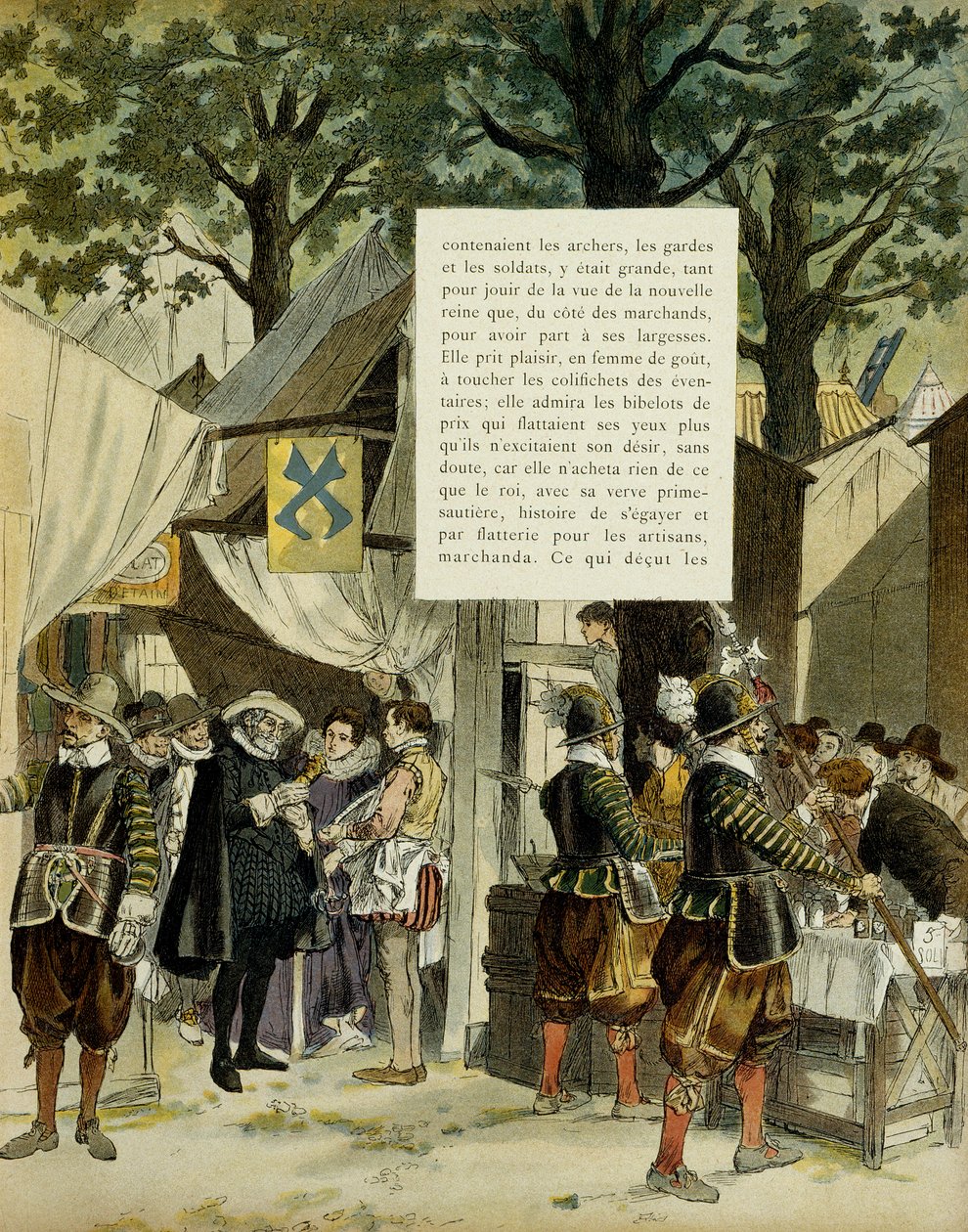 Henryk IV (1553-1610) na jarmarku Saint Germain, po ślubie, 16 grudnia autorstwa Hermann Vogel