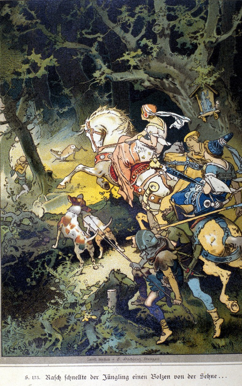 Ilustracja Vogla do opowieści braci Jakuba (1785-1863) i Wilhelma (1786-1859) Grimm autorstwa Hermann Vogel