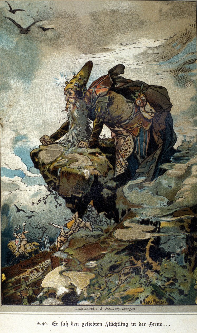 Ilustracja Vogla do opowieści braci Jakuba (1785-1863) i Wilhelma (1786-1859) Grimm autorstwa Hermann Vogel