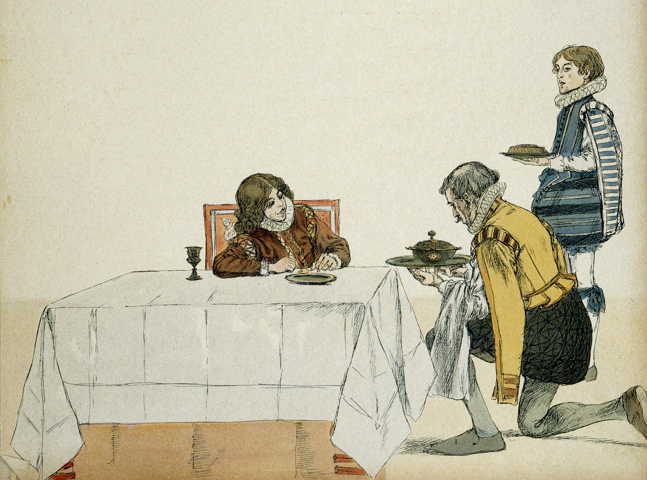 Młody Ludwik XIII (1601-1643), jeszcze nie król, służył po śmierci swego ojca Henryka IV (1553-1610) przez swego namiestnika. Ilustracja autorstwa Hermann Vogel
