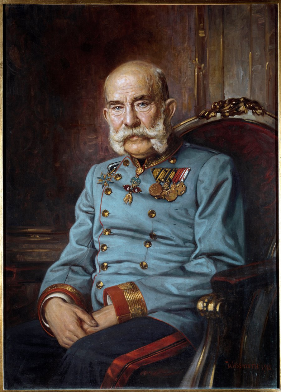 Portret cesarza Franciszka Józefa I w wieku 85 autorstwa Hermann Wassmuth
