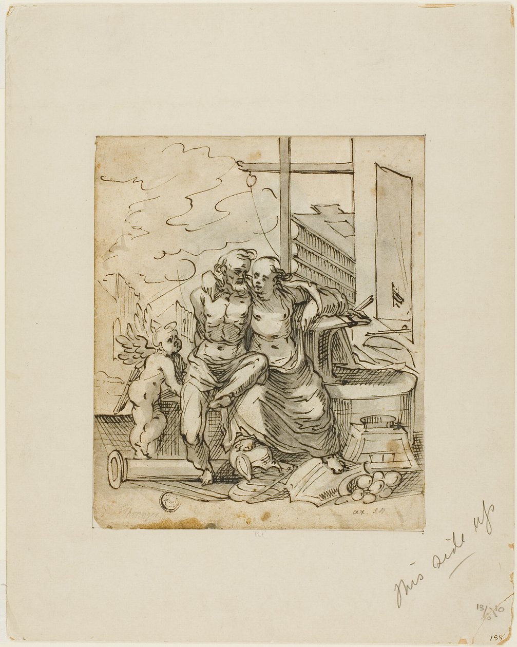 Wenus w kuźni Wulkana (recto); Geometria (verso) autorstwa Hermann Weyer
