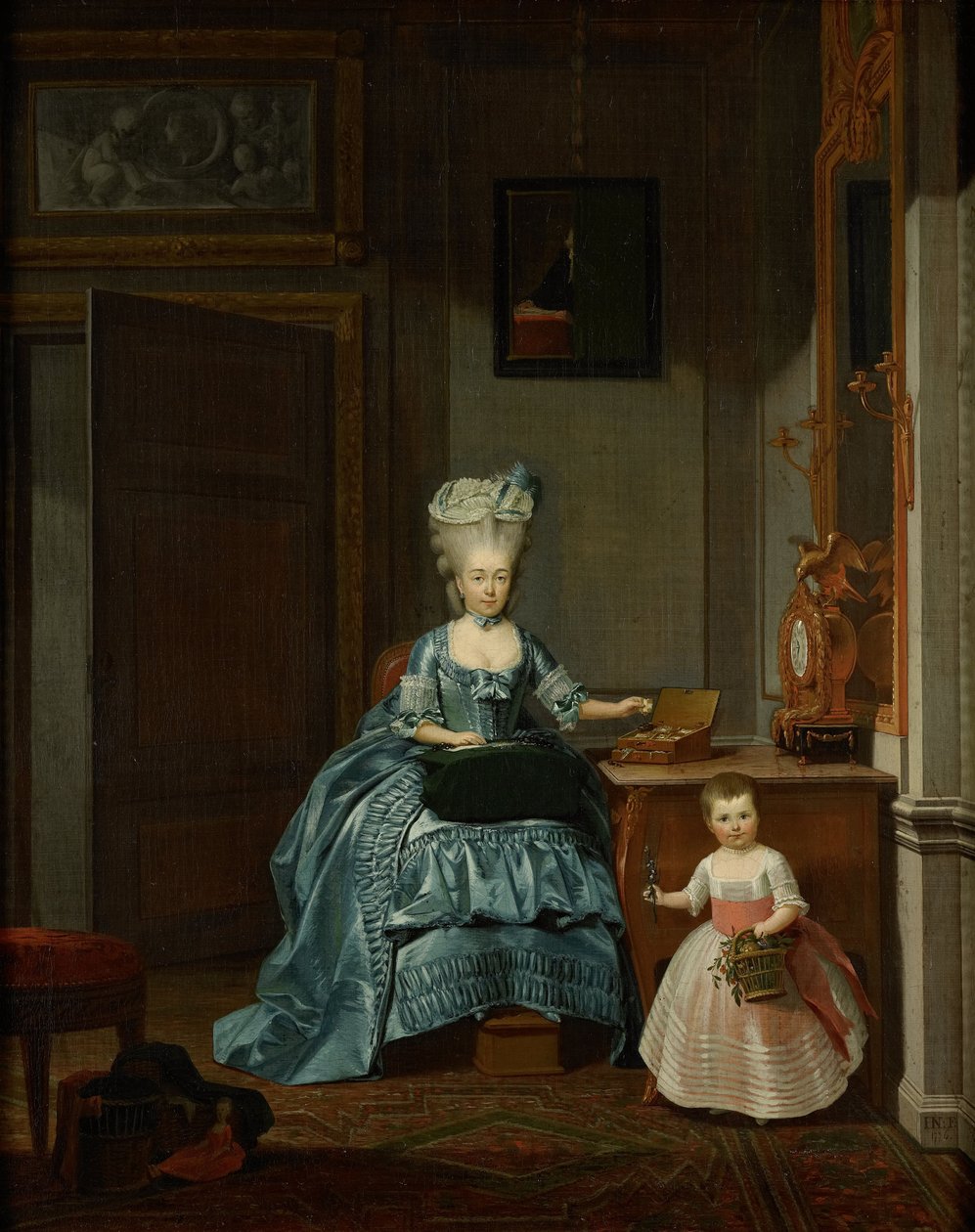 Susanna van Collen z domu Mogge i jej córka, 1776 autorstwa Hermanus Numan
