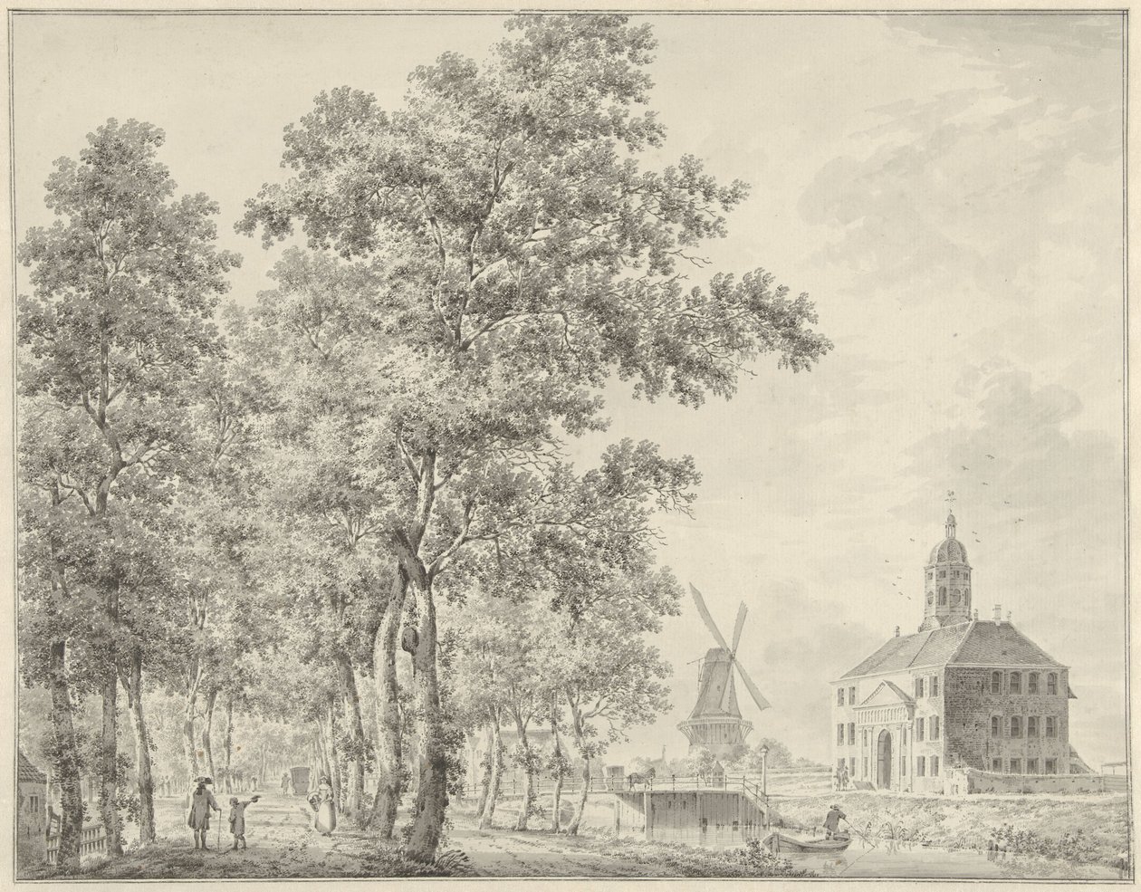 Muiderpoort w Amsterdamie autorstwa Hermanus Petrus Schouten