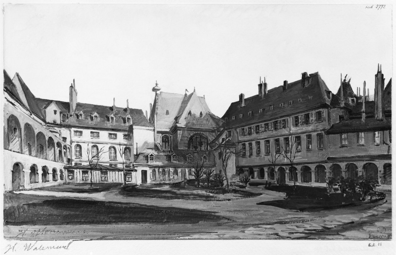 Widok na Maternite Port-Royal, krużganek, 1905 autorstwa Herminie Waterneau