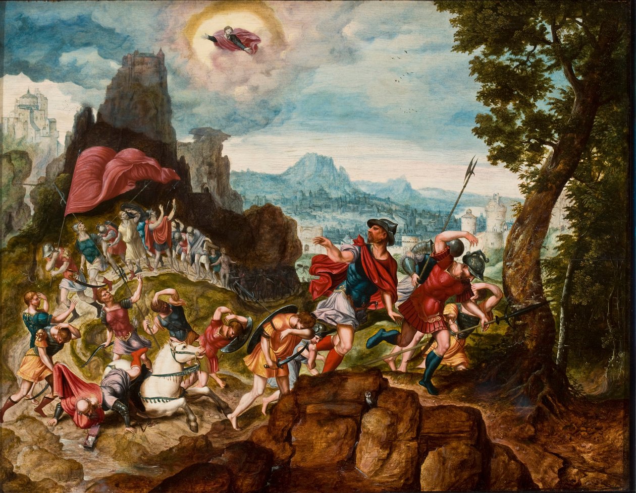 Krajobraz z nawróceniem Saula na drodze do Damaszku, ok. 1545 r. autorstwa Herri met de Bles