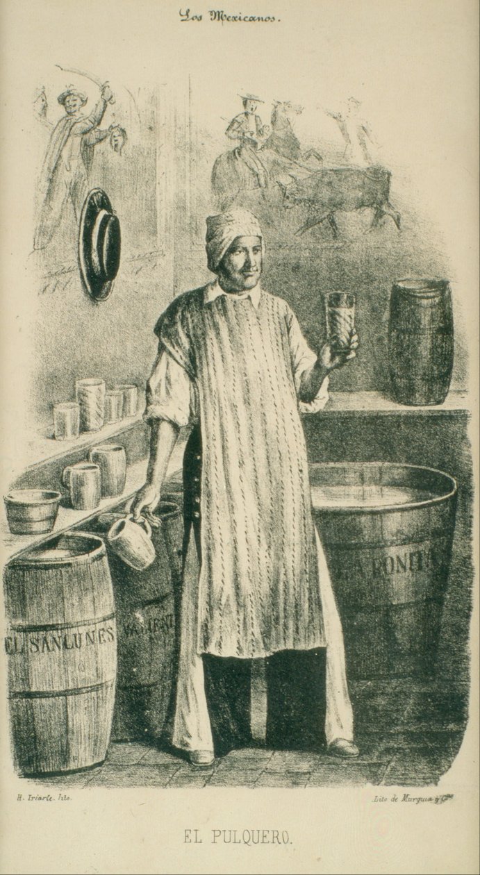 Sprzedawca Pulque autorstwa Hesiquio Iriarte