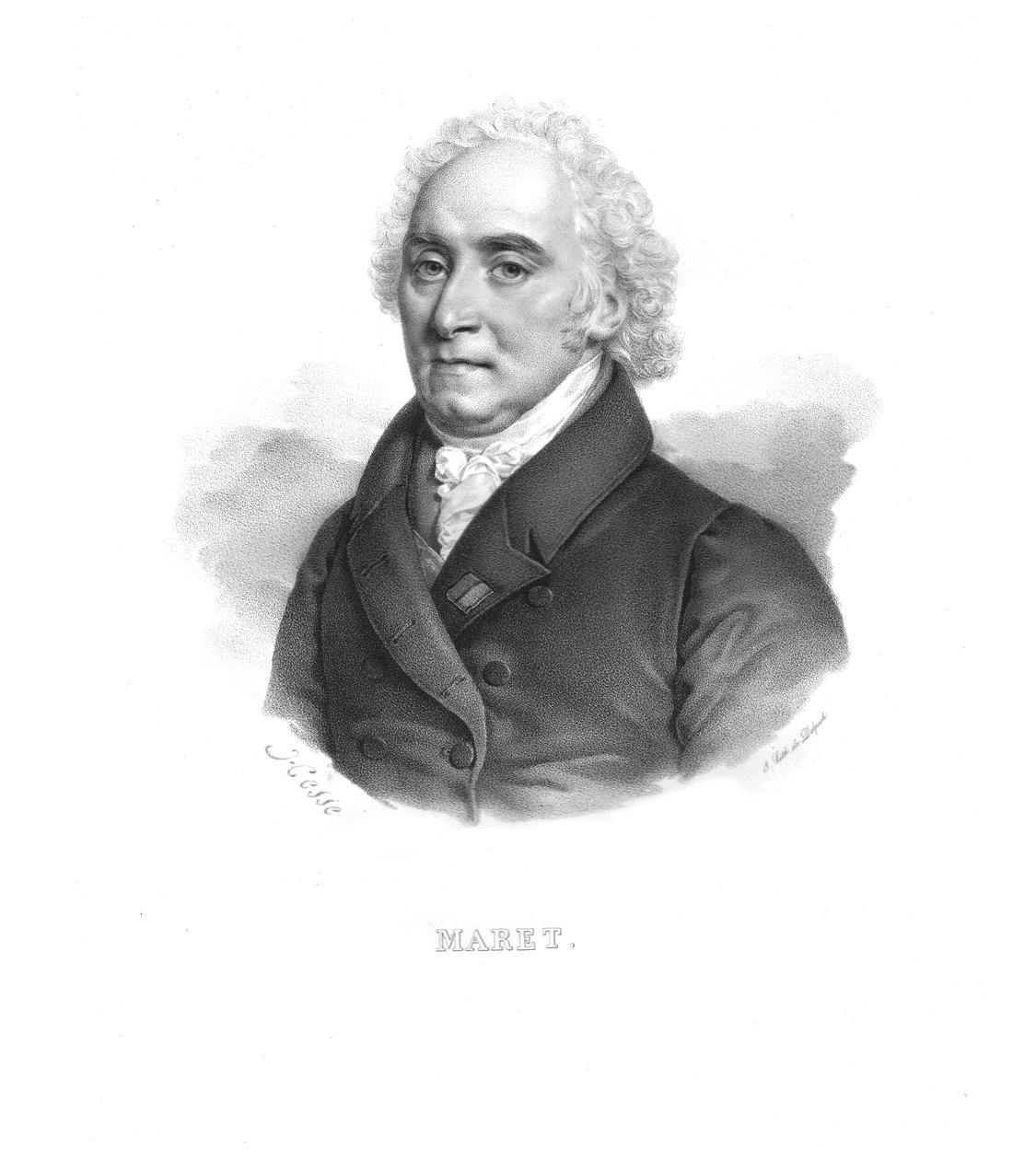 Hugues-Bernard Maret, książę de Bassano, ok. 1820. autorstwa Hesse