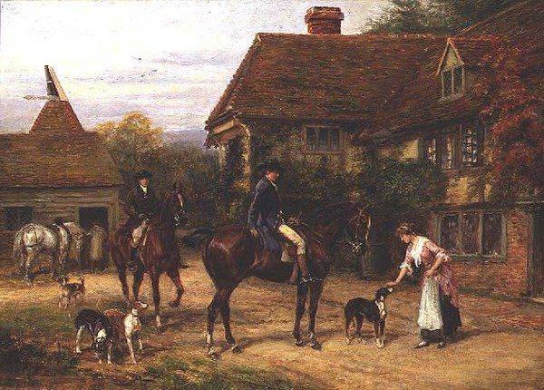 Poranny zew (olej na płótnie) autorstwa Heywood Hardy