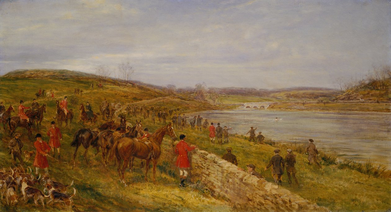 Scena, która wydarzyła się w zbiorniku Lesser Crybrook (olej) autorstwa Heywood Hardy