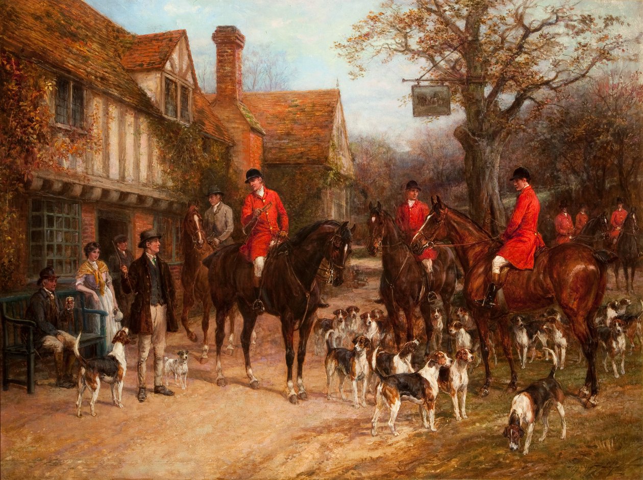 Spotkanie, Ye Olde Wayside Inn autorstwa Heywood Hardy