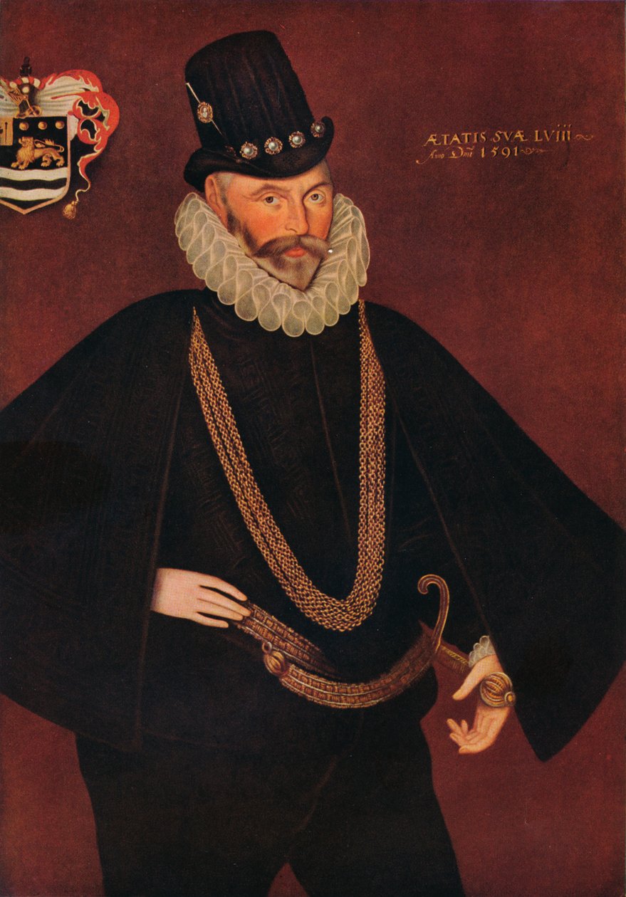 „Sir John Hawkins”, 1591 autorstwa Hieronimo Custodis