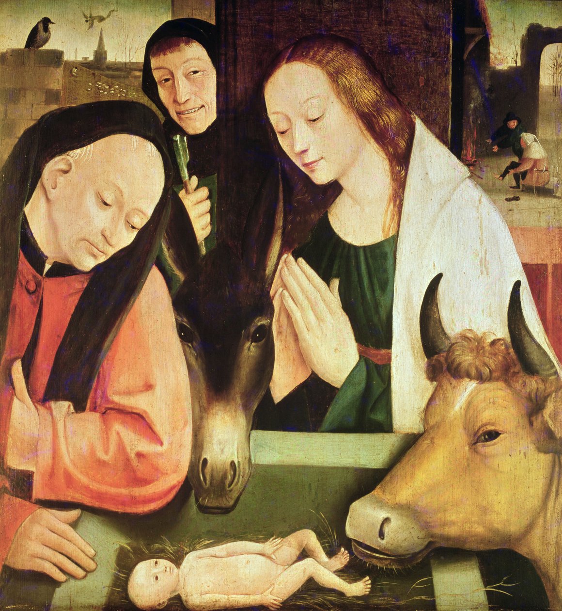 Adoracja pasterzy (olej na desce dębowej) autorstwa Hieronymus Bosch