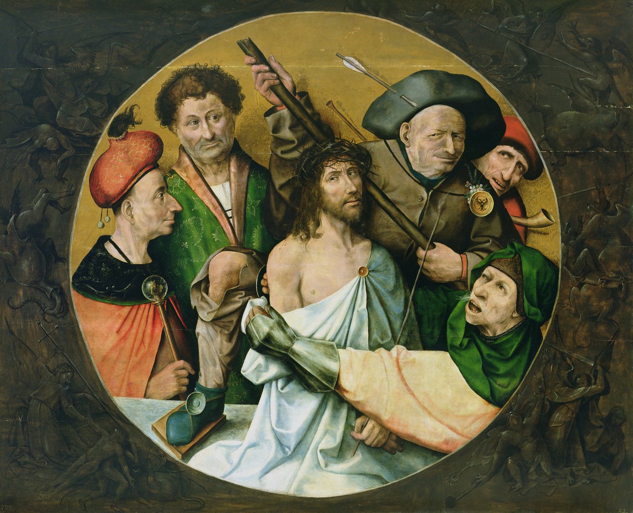 Chrystus ukoronowany cierniem, 1510 autorstwa Hieronymus Bosch