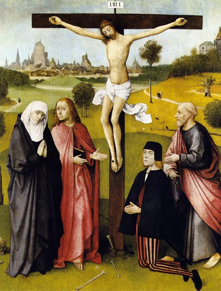 Ukrzyżowanie z Dawcą autorstwa Hieronymus Bosch