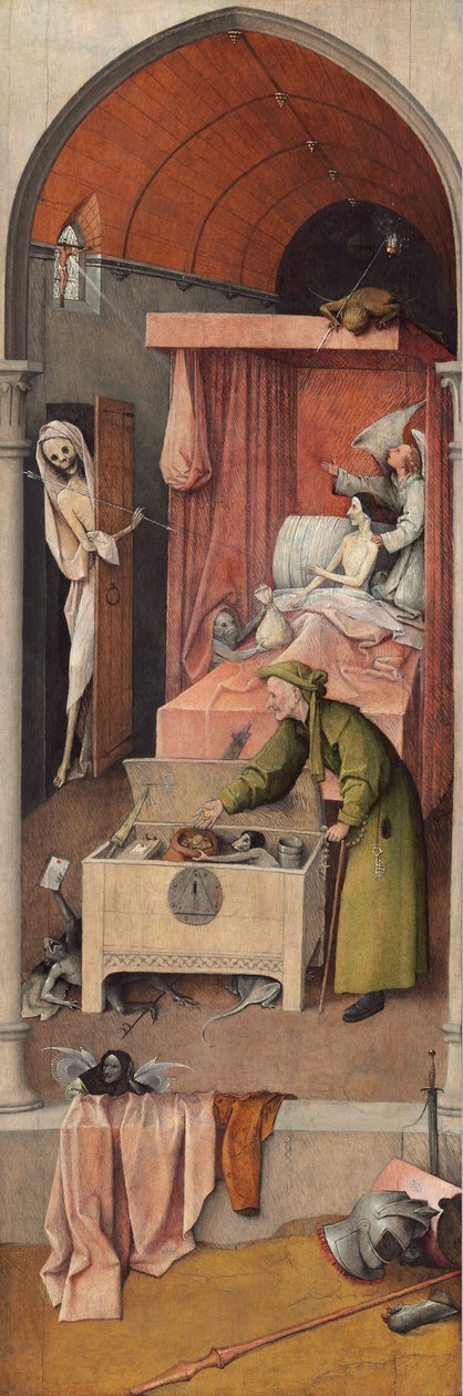 Śmierć i Skąpiec autorstwa Hieronymus Bosch