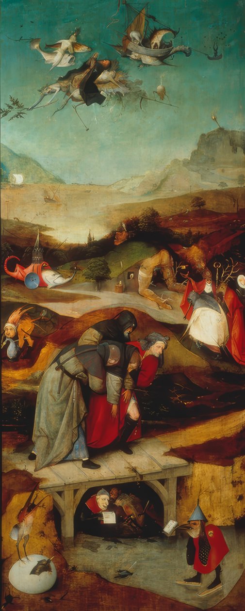 Lot i upadek św. Antoniusz autorstwa Hieronymus Bosch
