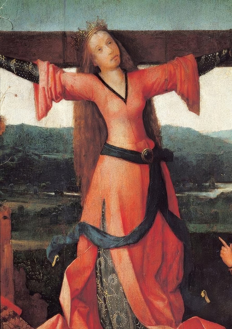 Ukrzyżowanie świętej Julii (lub Liberaty) autorstwa Hieronymus Bosch
