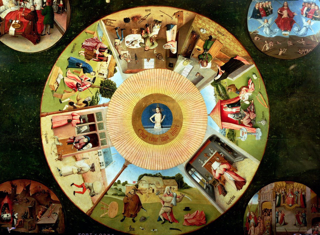 Blat Siedmiu Grzechów Głównych i Czterech Rzeczy Ostatecznych (detal z 169586) autorstwa Hieronymus Bosch