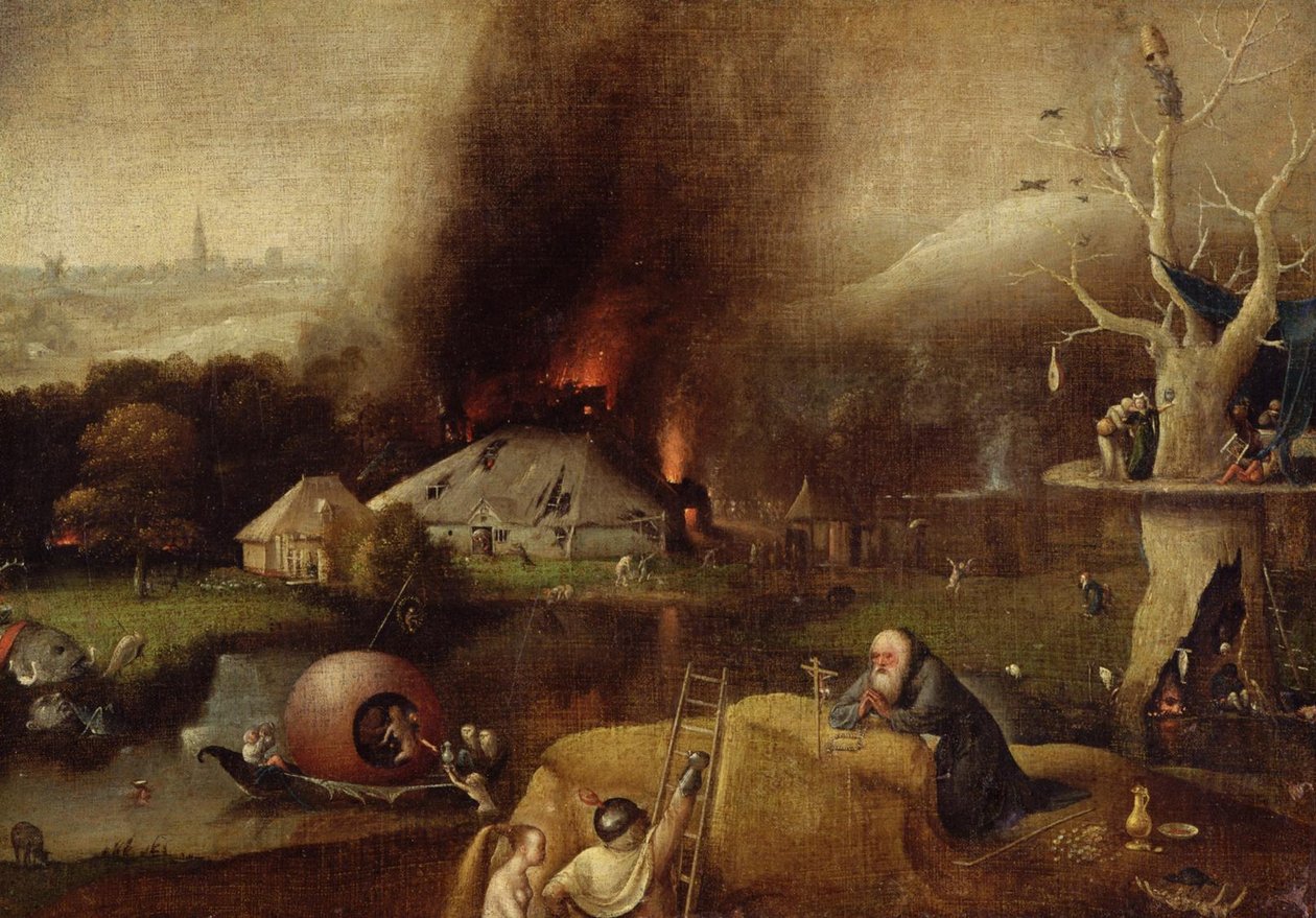 Kuszenie św. Antoniego (Muzeum Sztuki Chryslera) autorstwa Hieronymus Bosch