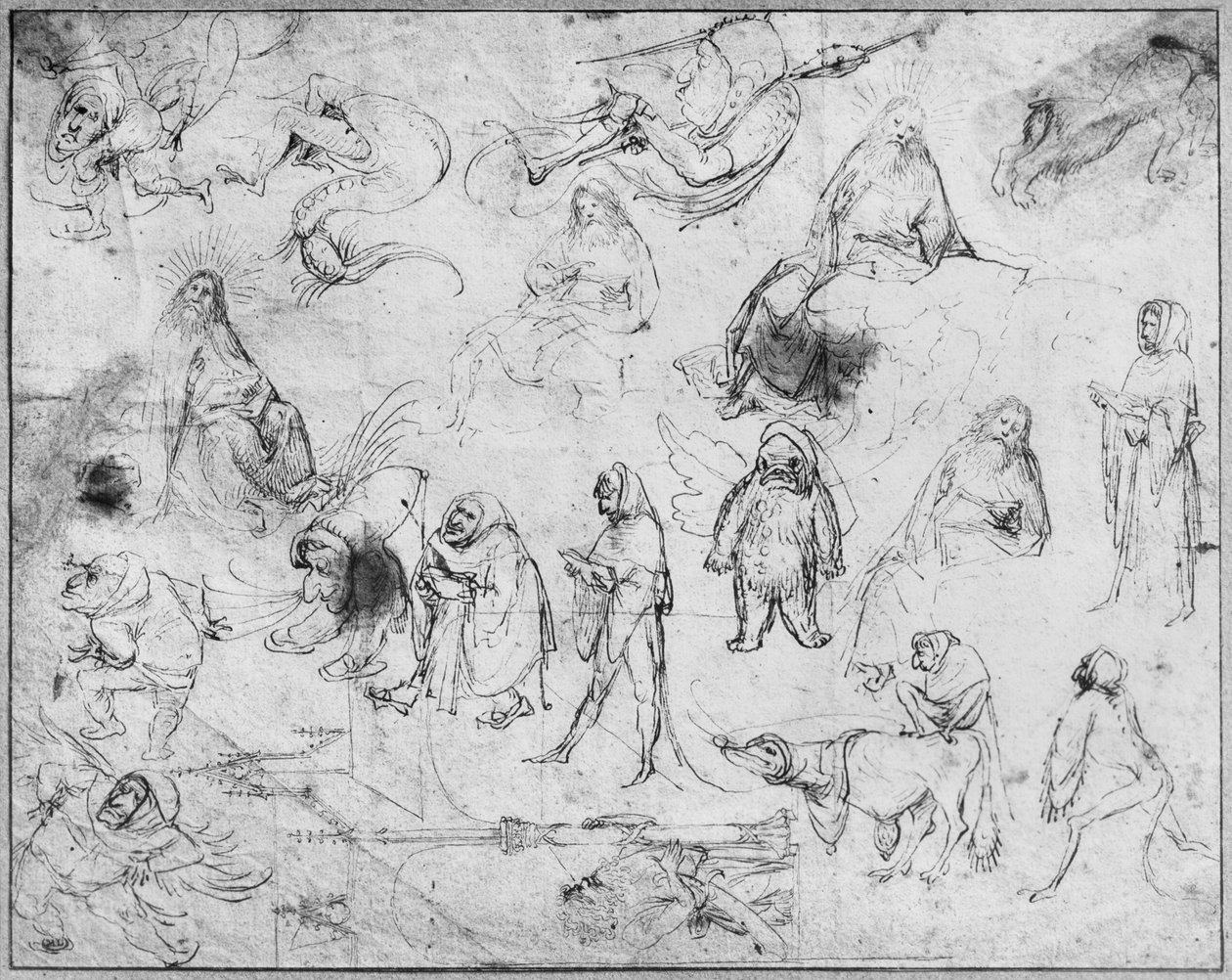 Kuszenie św. Antoniego (recto) autorstwa Hieronymus Bosch