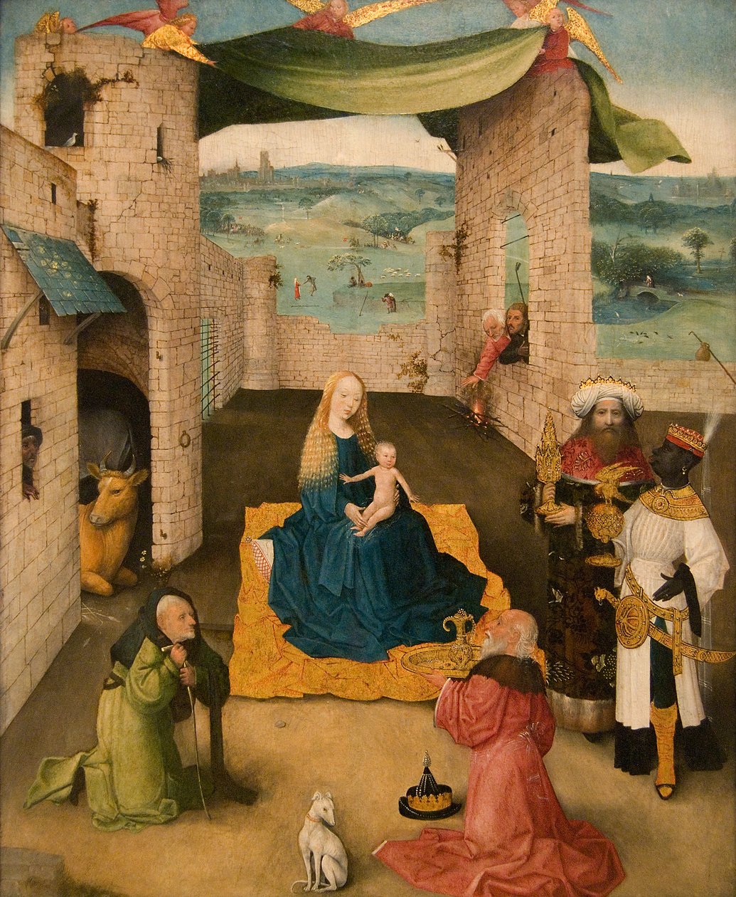 Adoracja Magów autorstwa Hieronymus Bosch