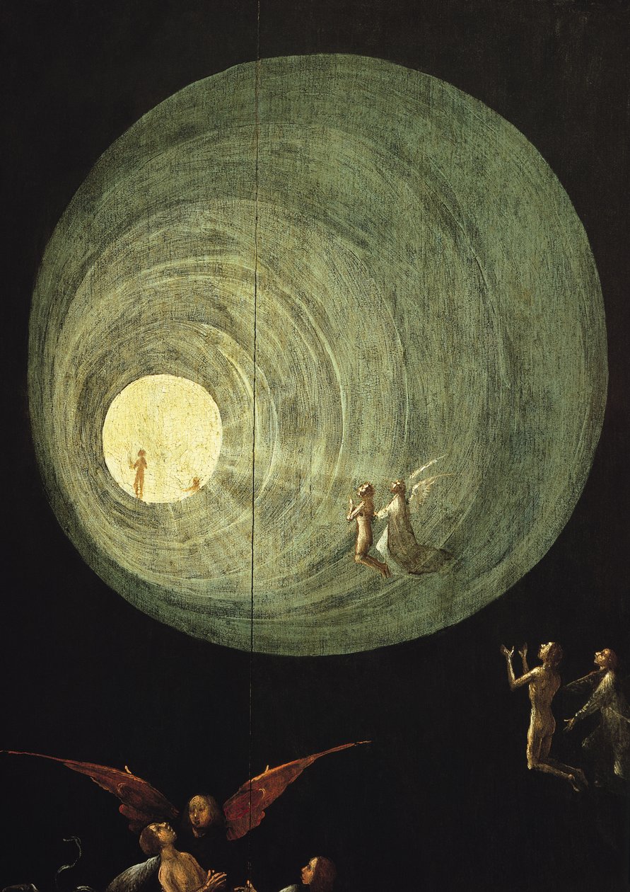 Wniebowstąpienie Błogosławionych, detal z panelu alterantywy, uważanej za przedstawiającą Sąd Ostateczny autorstwa Hieronymus Bosch
