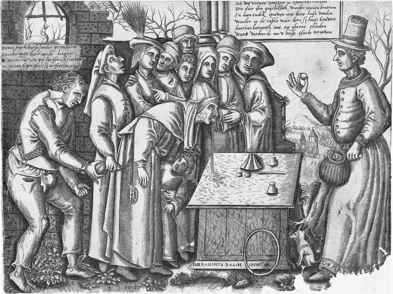 Zaklinacz autorstwa Hieronymus Bosch