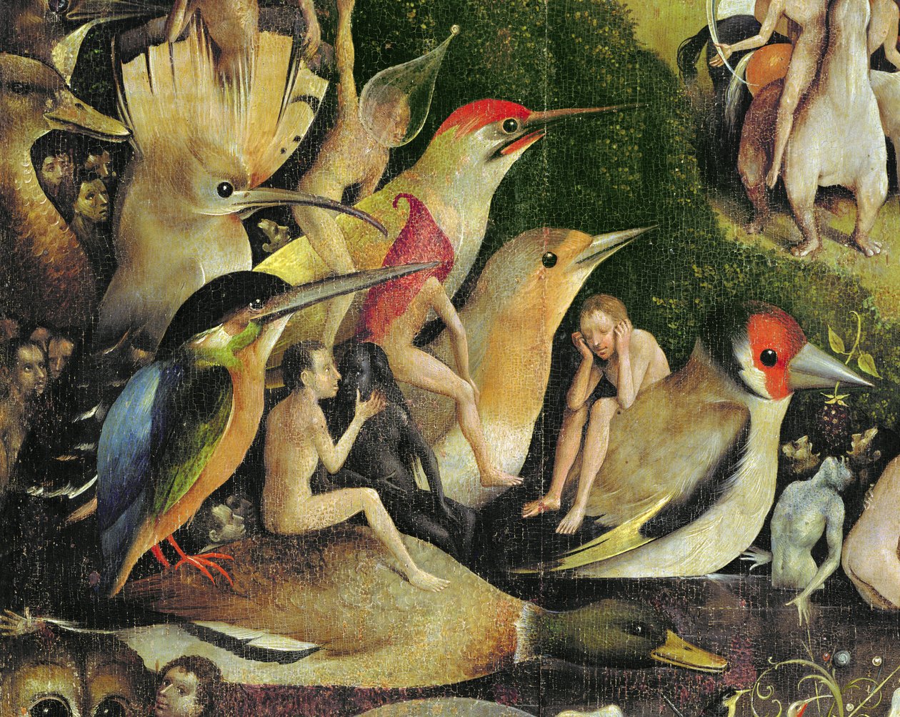 Ogród rozkoszy ziemskich, ok. 1500 (detal z 3425) autorstwa Hieronymus Bosch