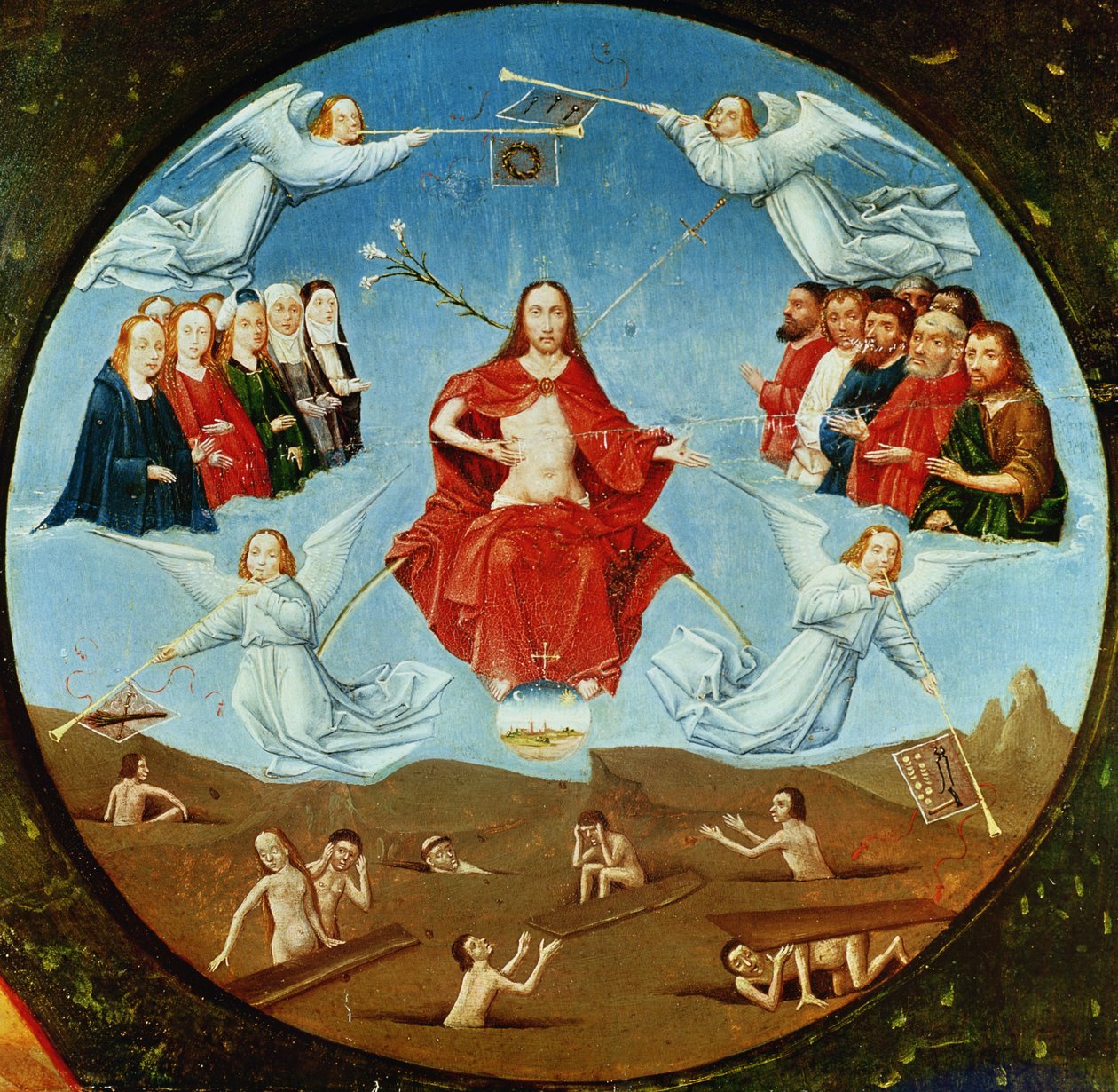 Wyrok, szczegół z Tabeli Siedmiu Grzechów Głównych i Czterech Rzeczy Ostatecznych, ok. 1480 autorstwa Hieronymus Bosch