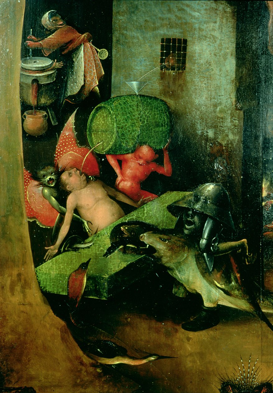 Sąd Ostateczny (Ołtarz): Fragment beczki autorstwa Hieronymus Bosch