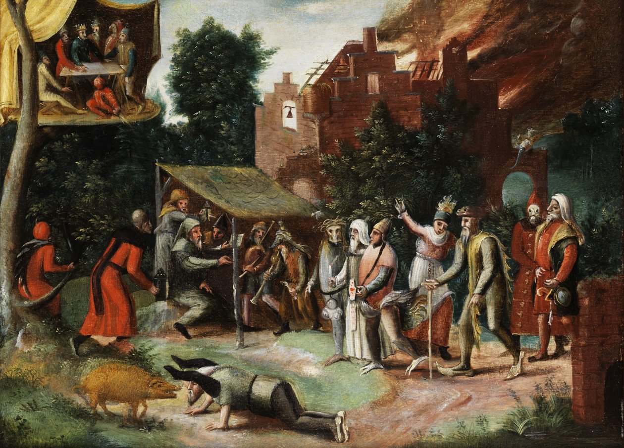 Kuszenie św. Antoniego autorstwa Hieronymus Bosch