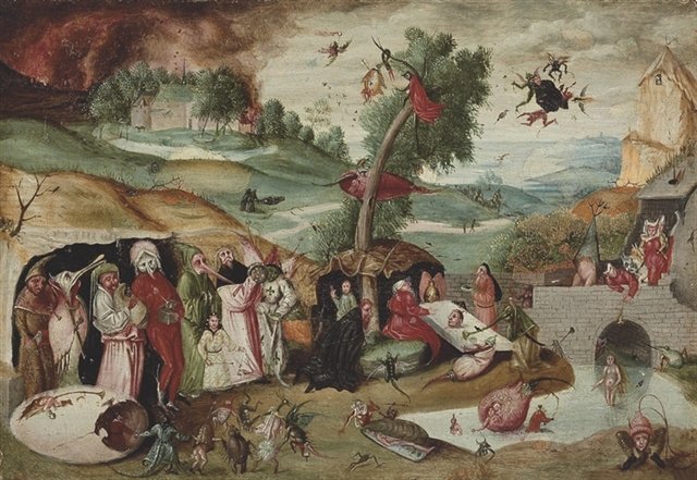 Kuszenie św. Antoniego autorstwa Hieronymus Bosch